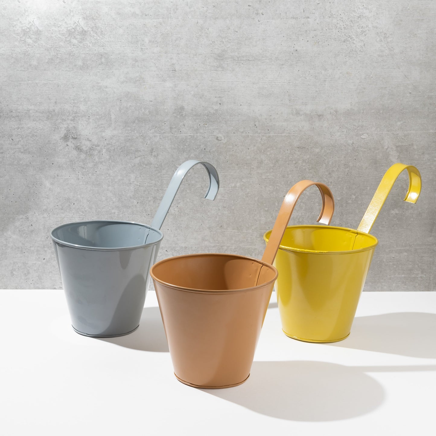 Pastel Colour 6" Railing Planters (set of 3)