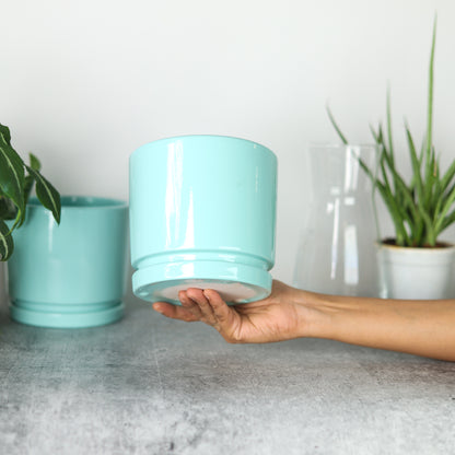 Teal Blue 5.5" Ceramic Pot