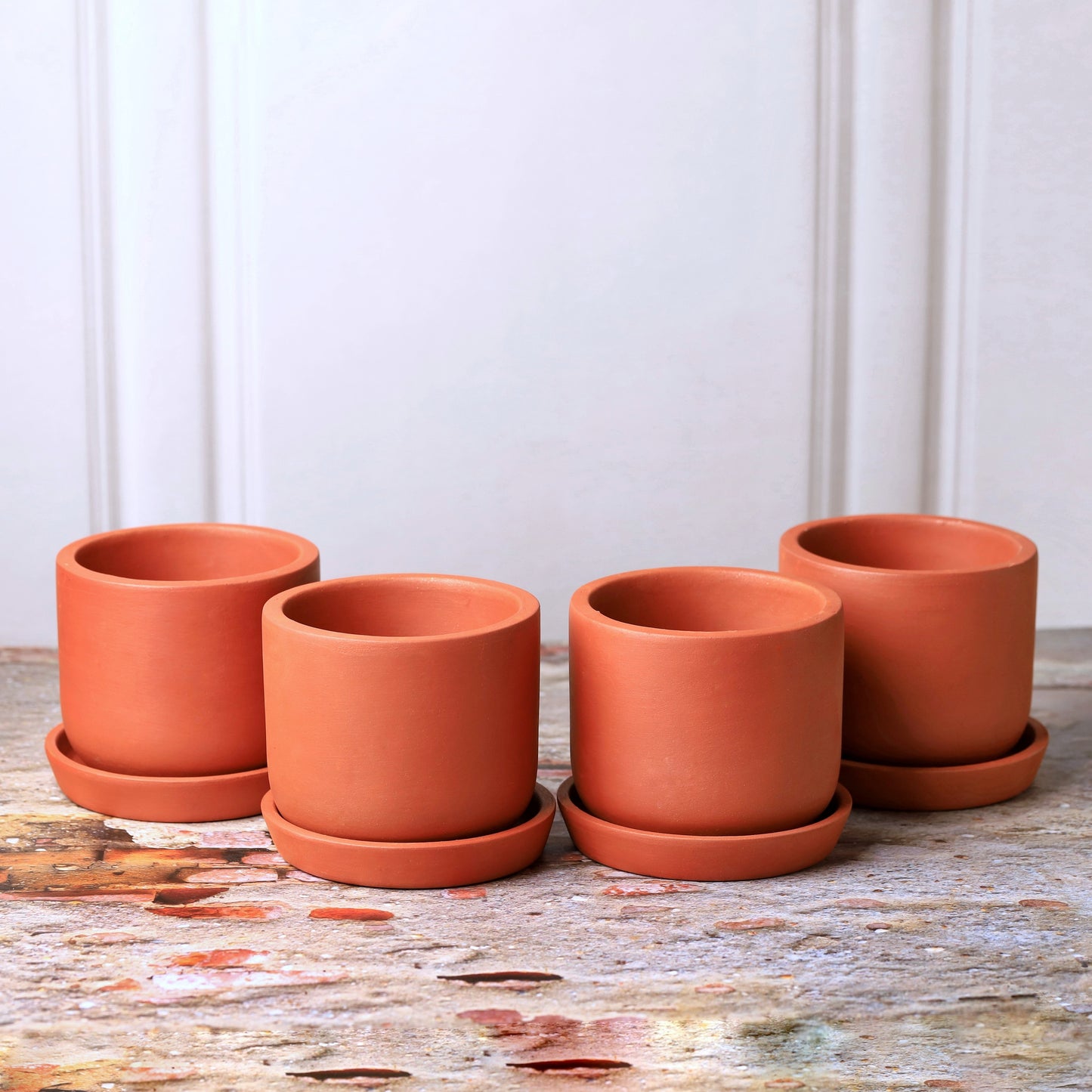 Sage Terracotta Planters (Set of 4)