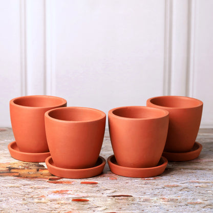 Kullad Terracotta Planters (Set of 4)