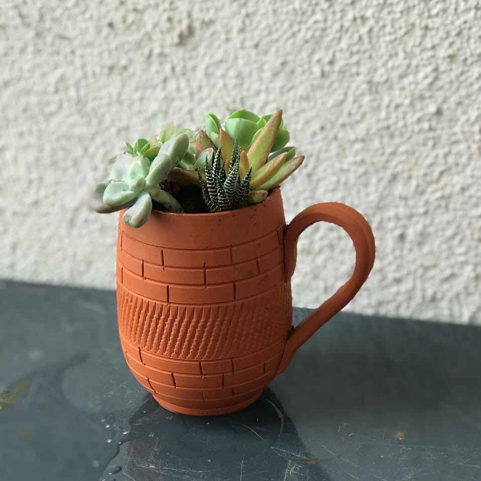 Coffee Mug Terracotta Planters (Set of 4)